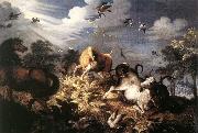 Roelant Savery Horses and Oxen Attacked by Wolves Germany oil painting artist